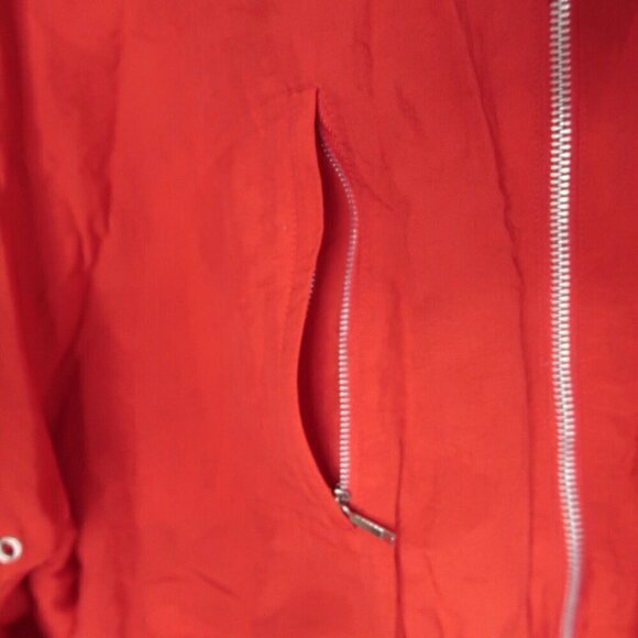 Vintage 80s Catalina Windbreaker Jacket Full Zip Red Nautical Women's Size XL - Picture 6 of 14